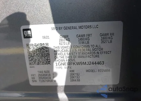 2021 Chevrolet Traverse Fwd Ls from USA, damaged, VIN 1GNERFKW9MJ244463